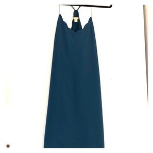 J Crew Adjustable Strap Cocktail Dress Scallop Hem